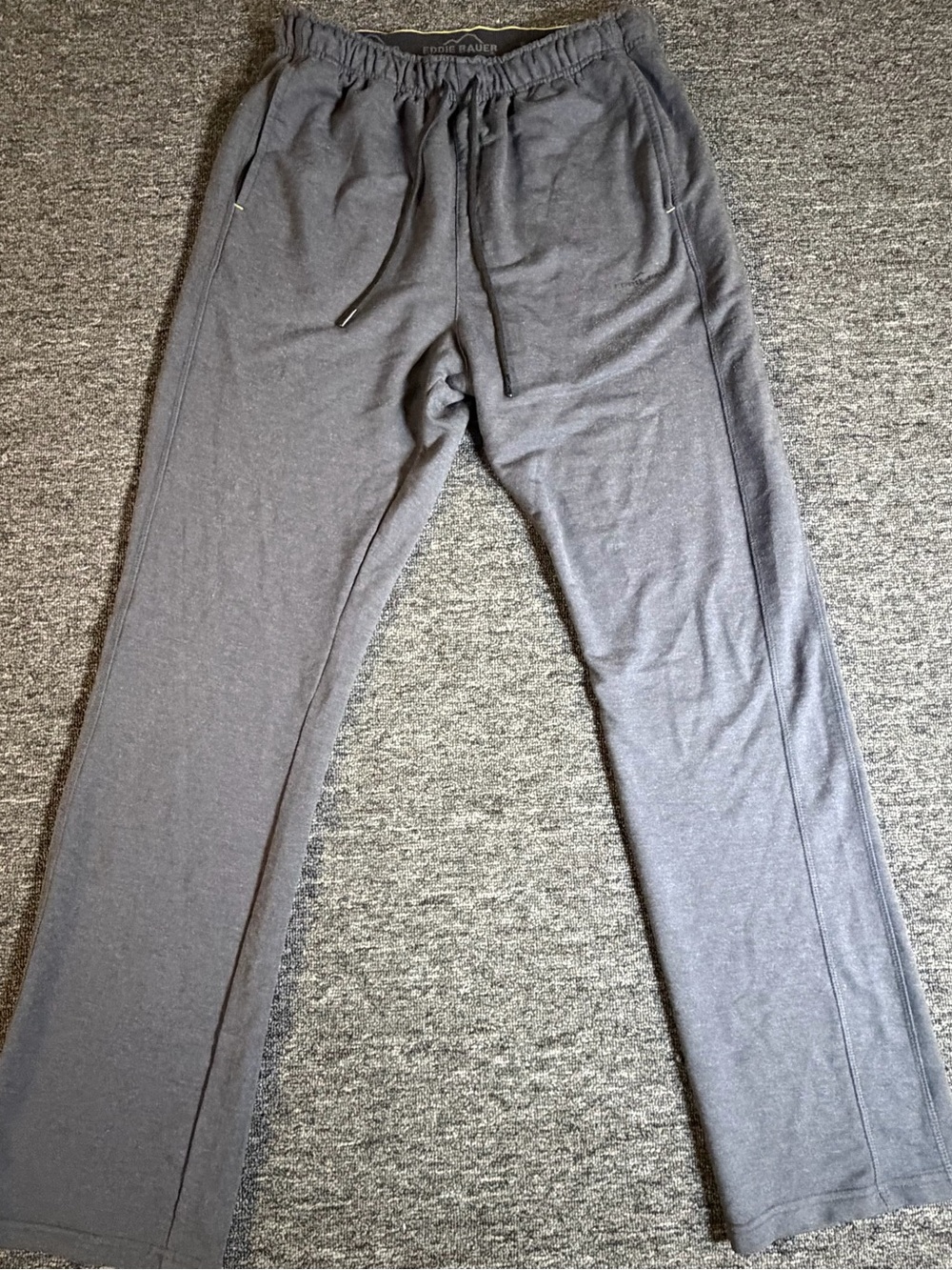 Eddie Bauer Men's Lounge Pants Gray M Regular 30" Inseam Drawstring Elastic